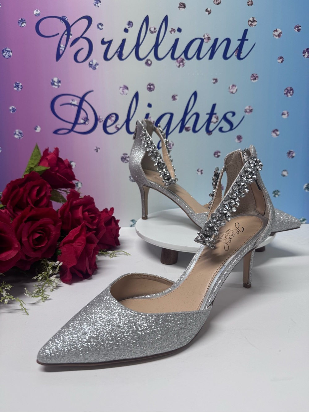 💎LIKE NEW JBM CRYSTAL GLITTER HEELS